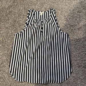 J. Crew Navy and White Striped Sleeveless Top